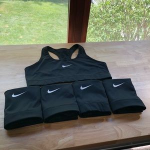 Lot of 5 Black Nike Sports Bras